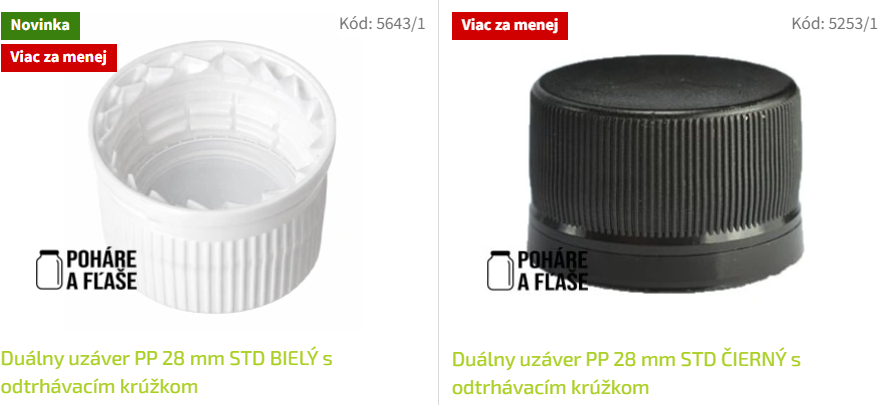 STD hot fill metoda zaváranie viečka flase